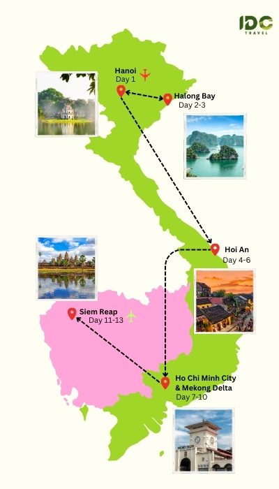 Majestic Exploration of 13 Days in Vietnam and Cambodia