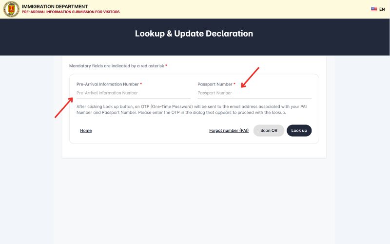 note lookup and update your declaration