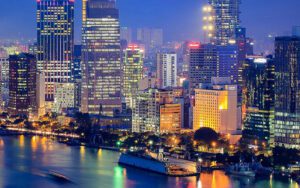 Night in Ho Chi Minh city