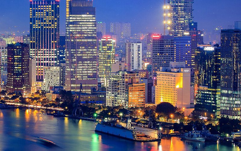 Night in Ho Chi Minh city