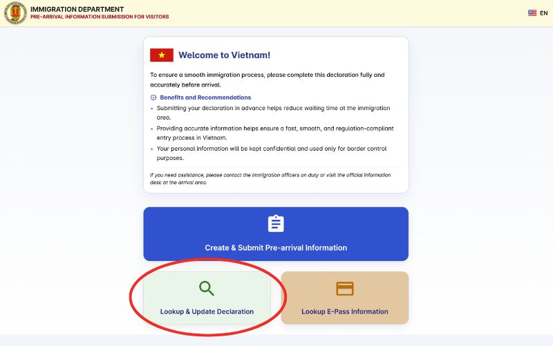 note search and update your declaration