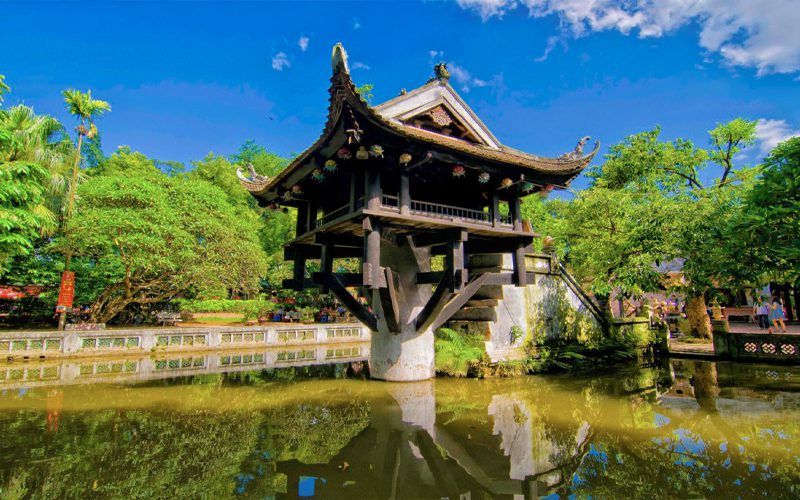 One Pillar Pagoda - one of the first stops of your 17 days in Vietnam and Thailand