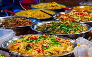 Sample Thai street food