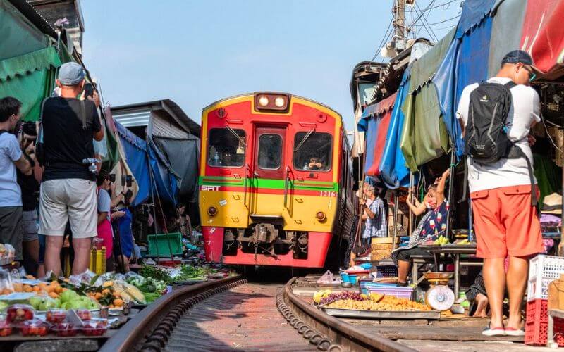 Samut Songkhram Railway Market