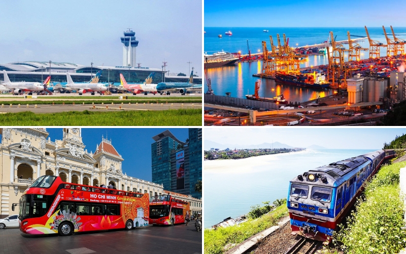 Various modes of transportation in Ho Chi Minh City, showcasing the city’s vibrant and dynamic traffic scene.