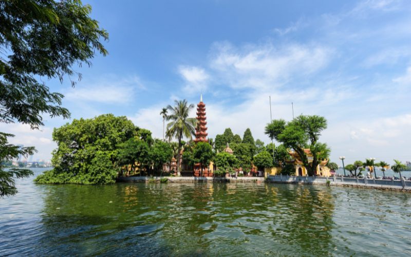 Tran Quoc Pagoda view from Thanh Nien Road
