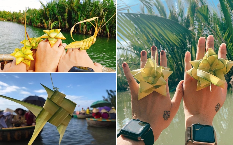 Try your hand at making fun handicrafts from coconut leaves with local artisans