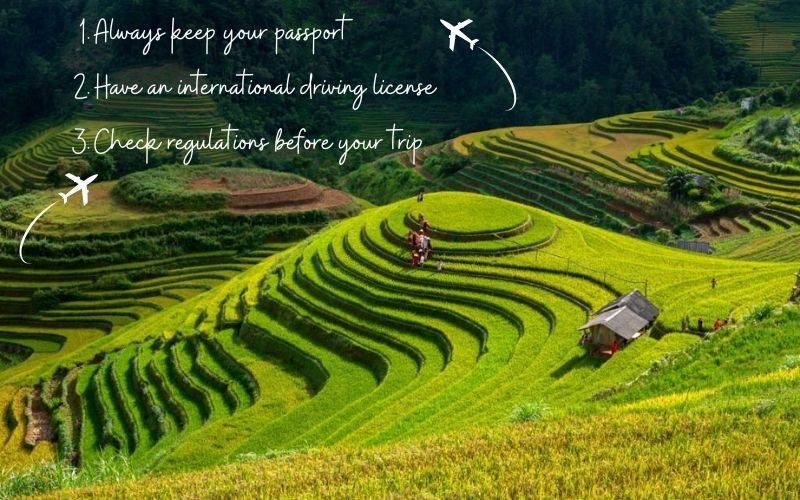 3 Important Things to Remember Before Starting Your Trip to Vietnam : always keep your passport, have an international driving license, check regulation before your trip