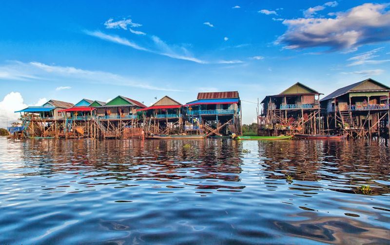 Floating village in Ton Le Sap Lake