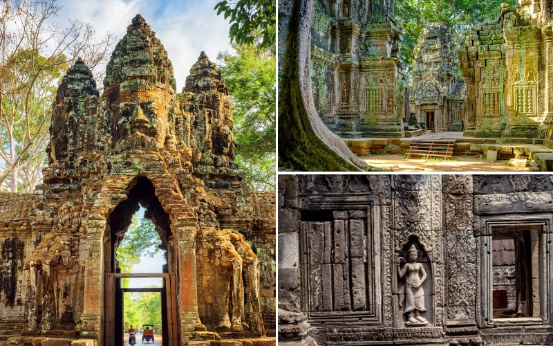 The complex structure of the temples at Angkor Wat