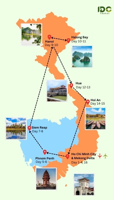 Treasures of Indochina with 16 Days in Vietnam and Cambodia