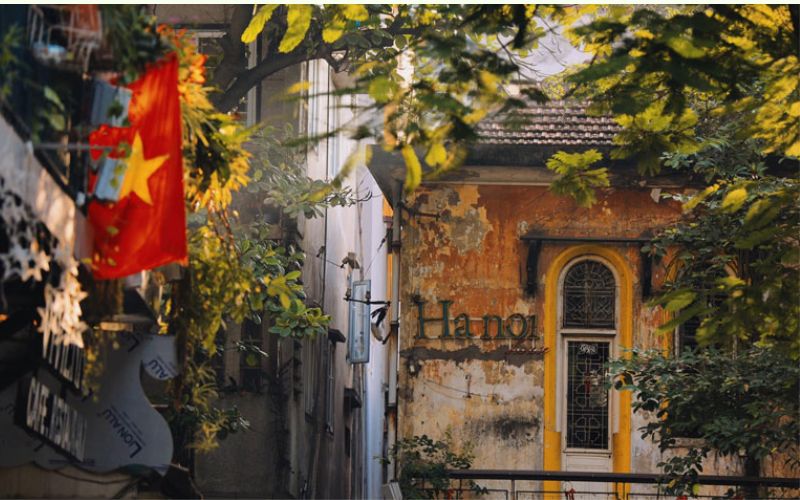 The romantic autumn in Hanoi