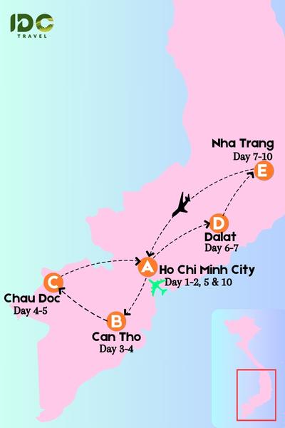 Tour to the Bustling South of Vietnam in 10 Days