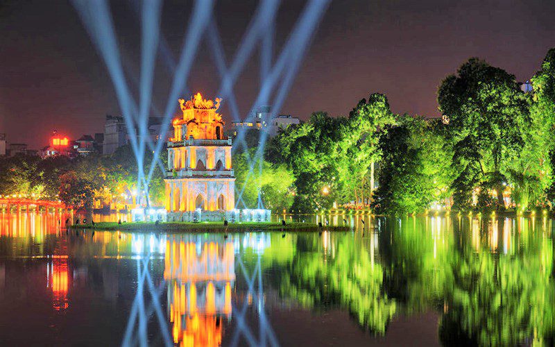 Turtle Tower in Hoan Kiem Lake