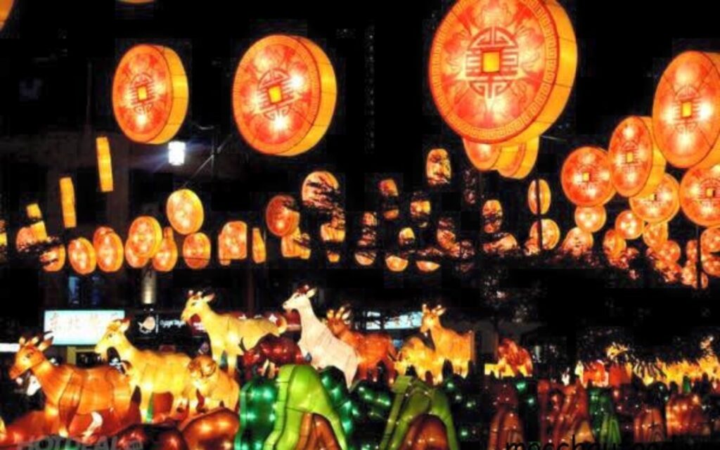 Colorful giant lanterns shaped like animals and fairy-tale characters parading through Tuyen Quang streets during Vietnam’s biggest Mid-autumn Festival celebration.
