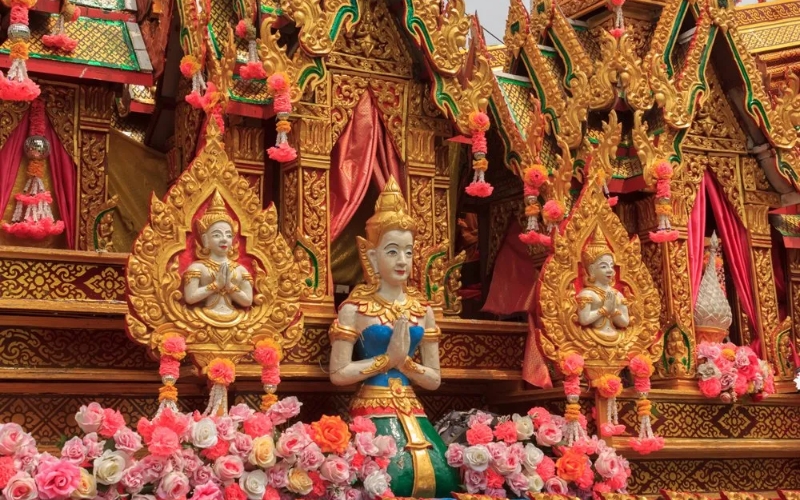 The Rain God leads the festive parade, reflecting the spiritual roots of the festival