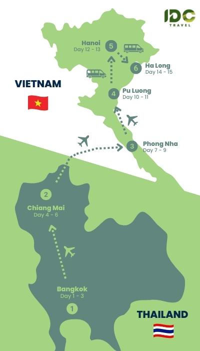 vietnam and thailand 15 days itinerary for nature lovers