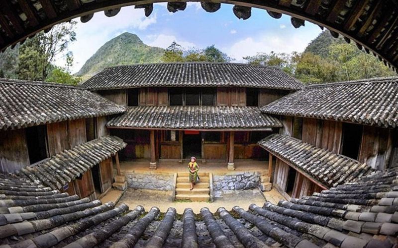 Vuong Family Mansion (H'mong King's Palace) on the Ha Giang Loop, showcasing historic wooden architecture in northern Vietnam