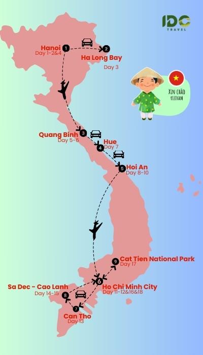 Vietnam eco-tour from North to South in 18 days
